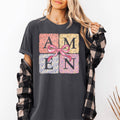 Colorful, Floral, Amen, Ribbon Christian, Jesus Faith - Adult & Kids T-Shirts, Sweatshirts & Hoodies apparel design preview 1