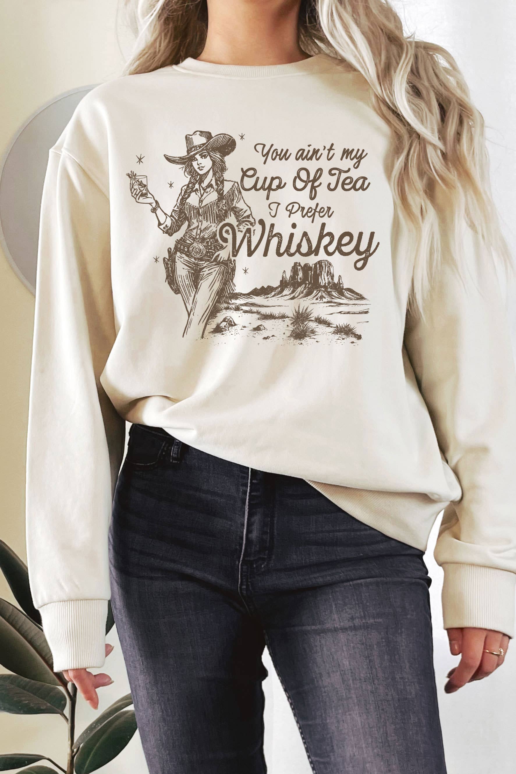 Whiskey Cowgirl Graphic Terry - Adult & Kids T-Shirts, Sweatshirts & Hoodies apparel design preview 1