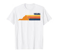 Virginia Us State Map Stripes T-Shirt - Casual Everyday Wear for Adults - T-Shirt, Sweatshirt, Hoodie
