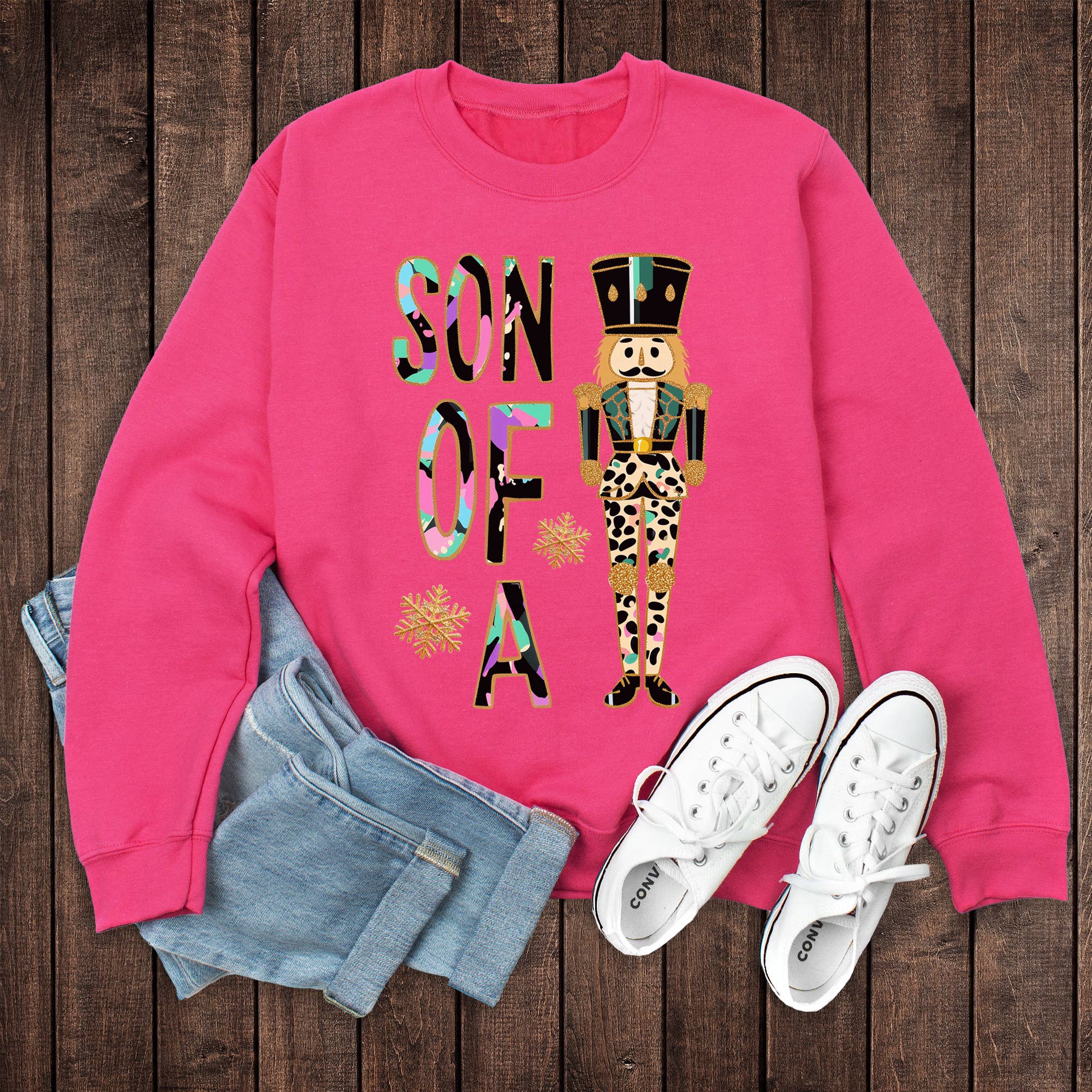 Christmas Funny Son of A Nutcracker - Adult & Kids T-Shirts, Sweatshirts & Hoodies apparel design preview 1