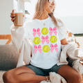 Softball Coquette Bow Comfort Color Graphic - Adult & Kids T-Shirts, Sweatshirts & Hoodies apparel design preview 1