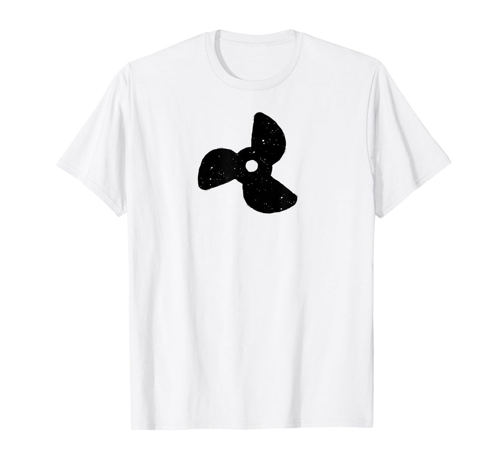 Boat Propeller Illustration Distressed T-Shirt - Graphic Print Men Women - T-Shirt, Sweatshirt, Hoodie