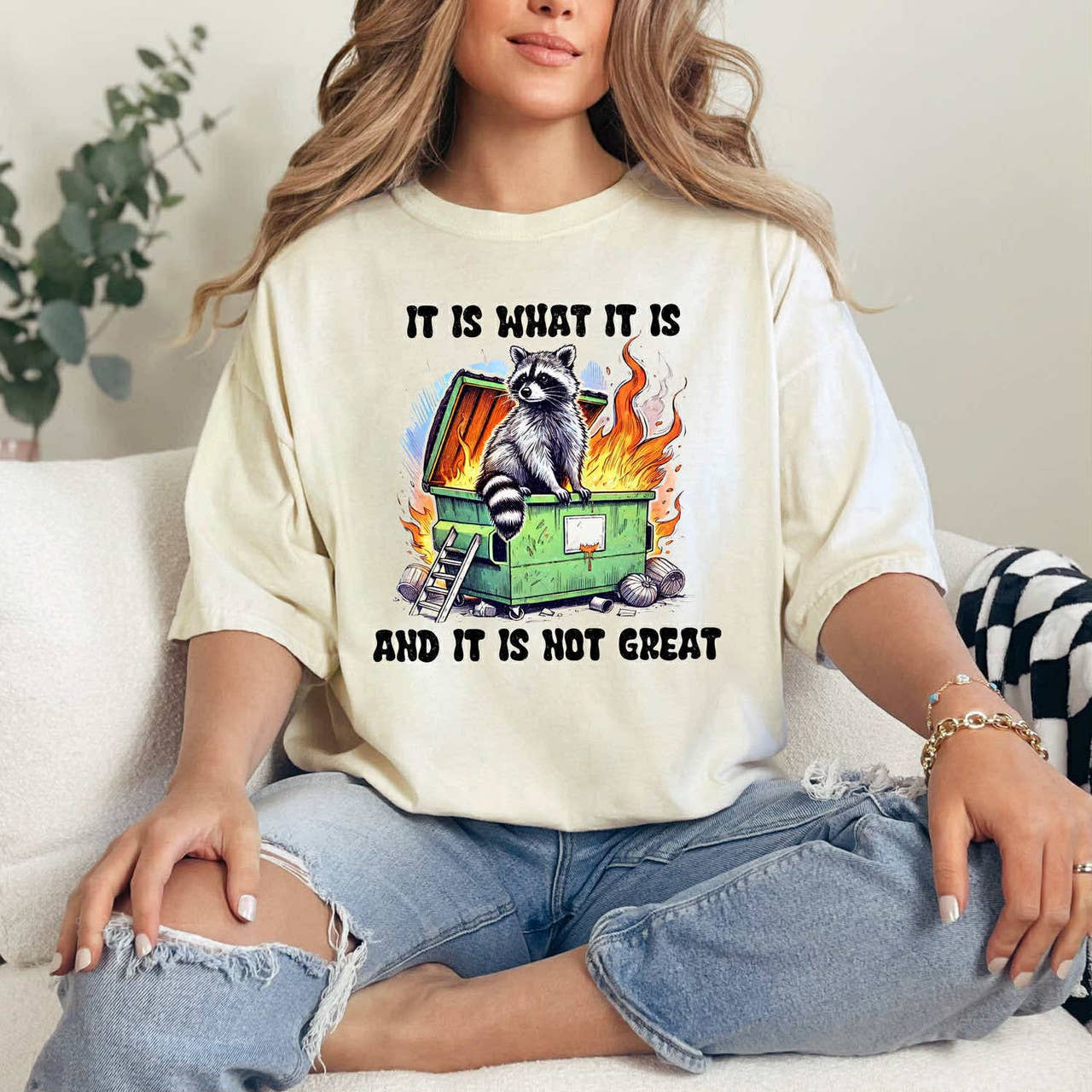 It Is What and Not Great Raccoon - Adult & Kids T-Shirts, Sweatshirts & Hoodies apparel design preview 1