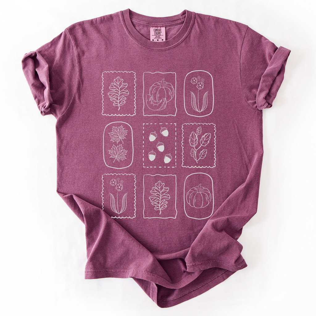 Autumn Flowers, Minimalist, Gorgeous, Fall, Pumpkin - Adult & Kids T-Shirts, Sweatshirts & Hoodies apparel design preview 1