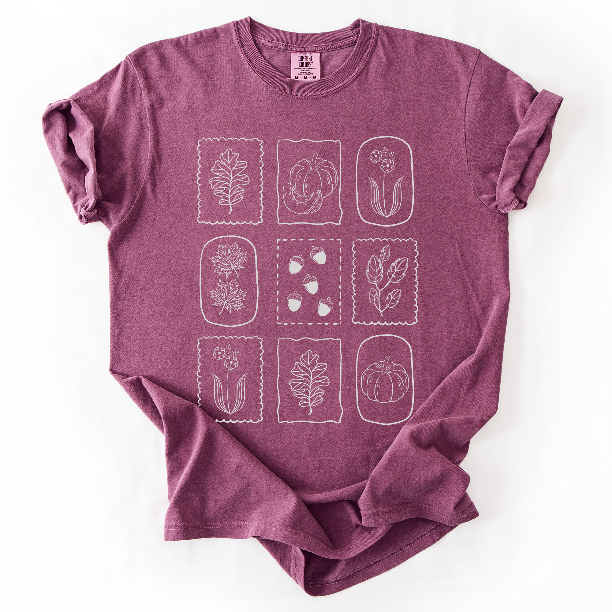 Autumn Flowers, Minimalist, Gorgeous, Fall, Pumpkin - Adult & Kids T-Shirts, Sweatshirts & Hoodies apparel design preview 1