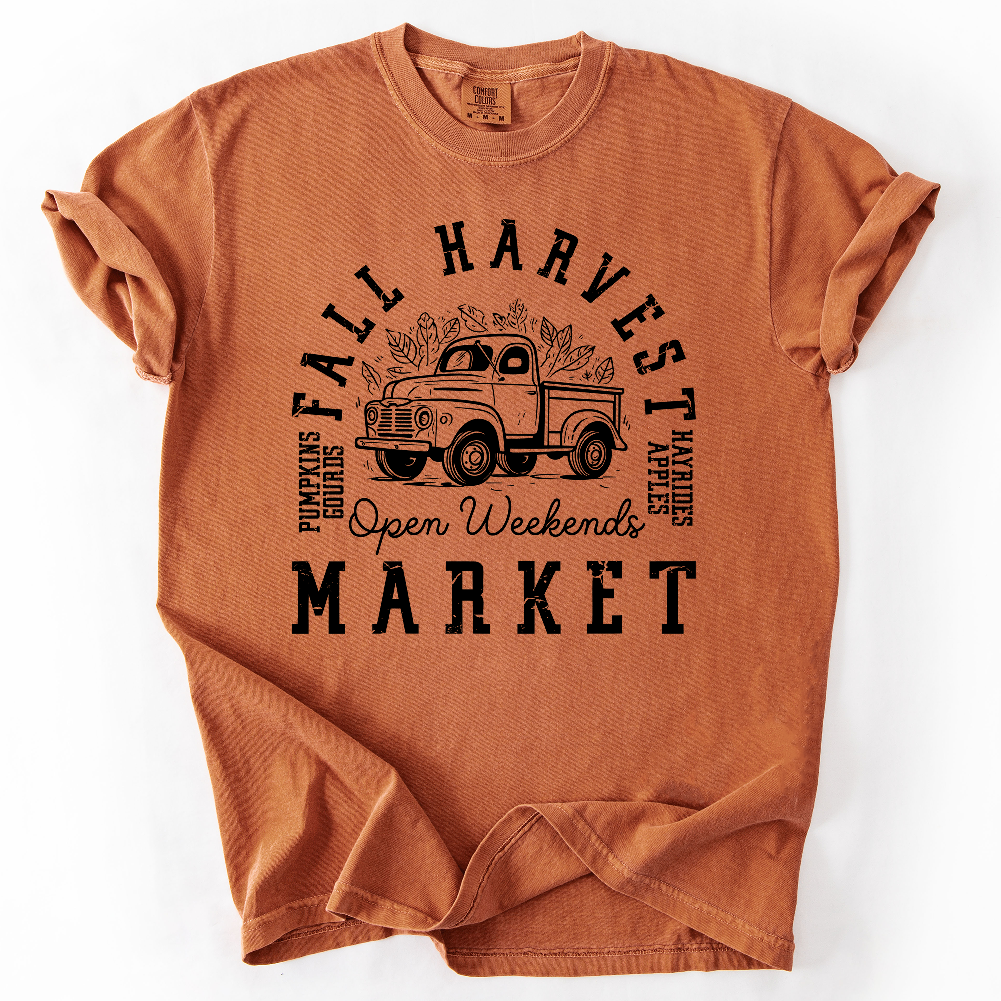 Fall Harvest Market, Pumpkins, Autumn Comfort Colors - Adult & Kids T-Shirts, Sweatshirts & Hoodies apparel design preview 1