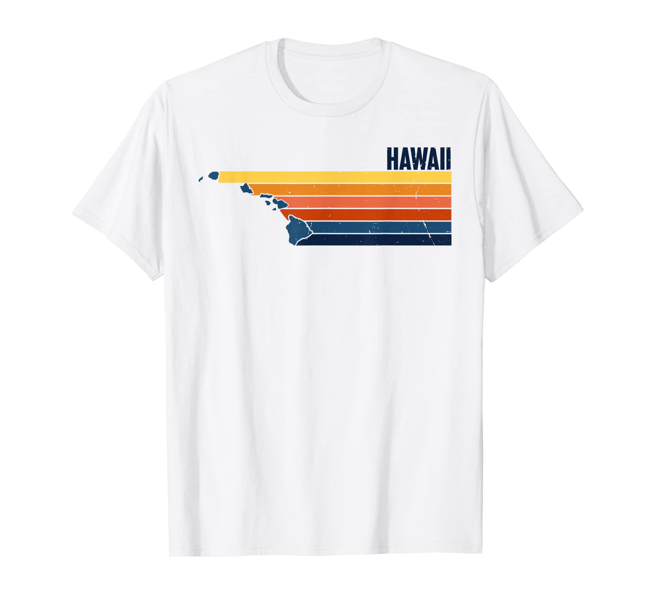 Hawaii Us State Map Stripes T-Shirt - Graphic Print for Adults - T-Shirt, Sweatshirt, Hoodie