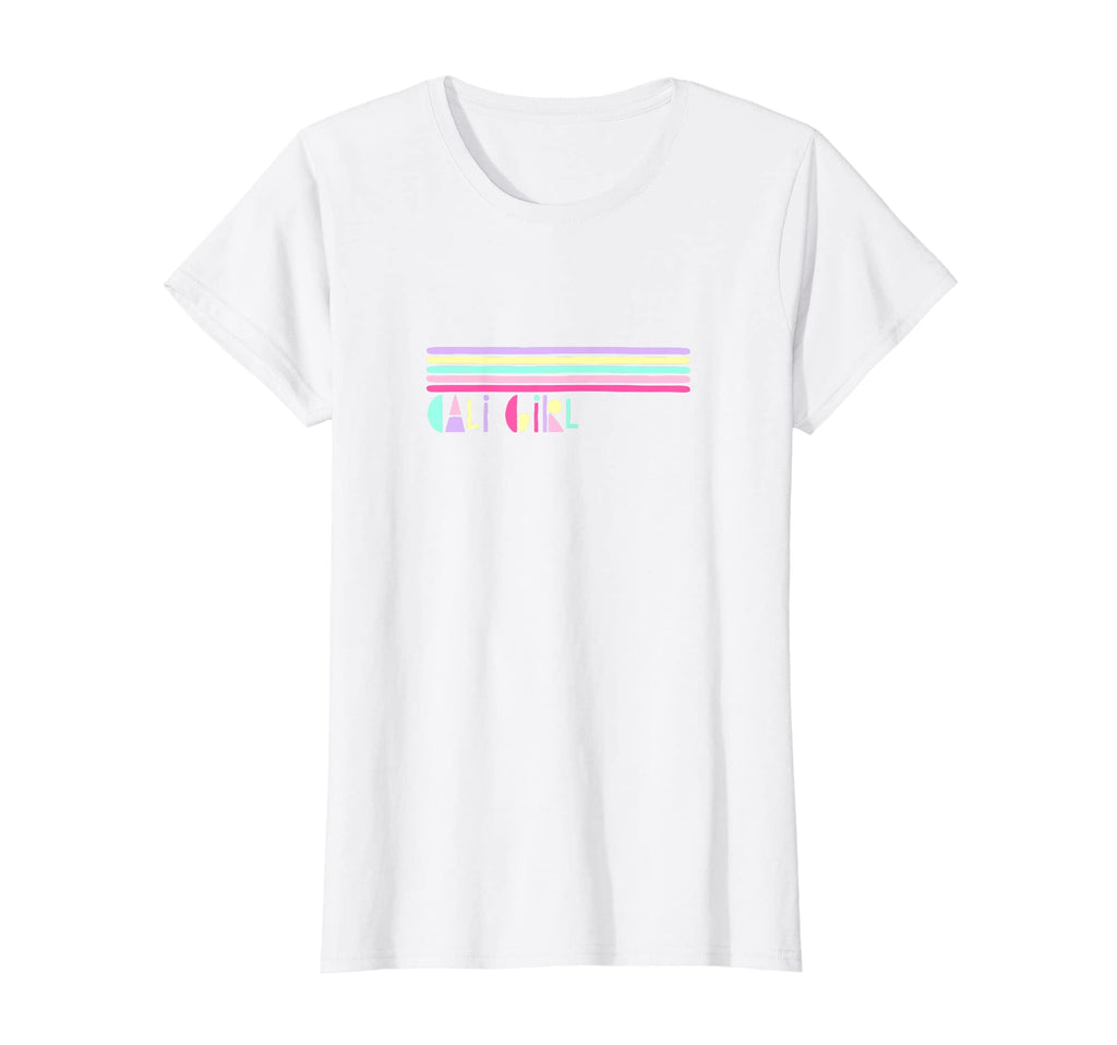 Cali California Summer Stripe Pastel T-Shirt - Custom Art Print Men Women - T-Shirt, Sweatshirt, Hoodie