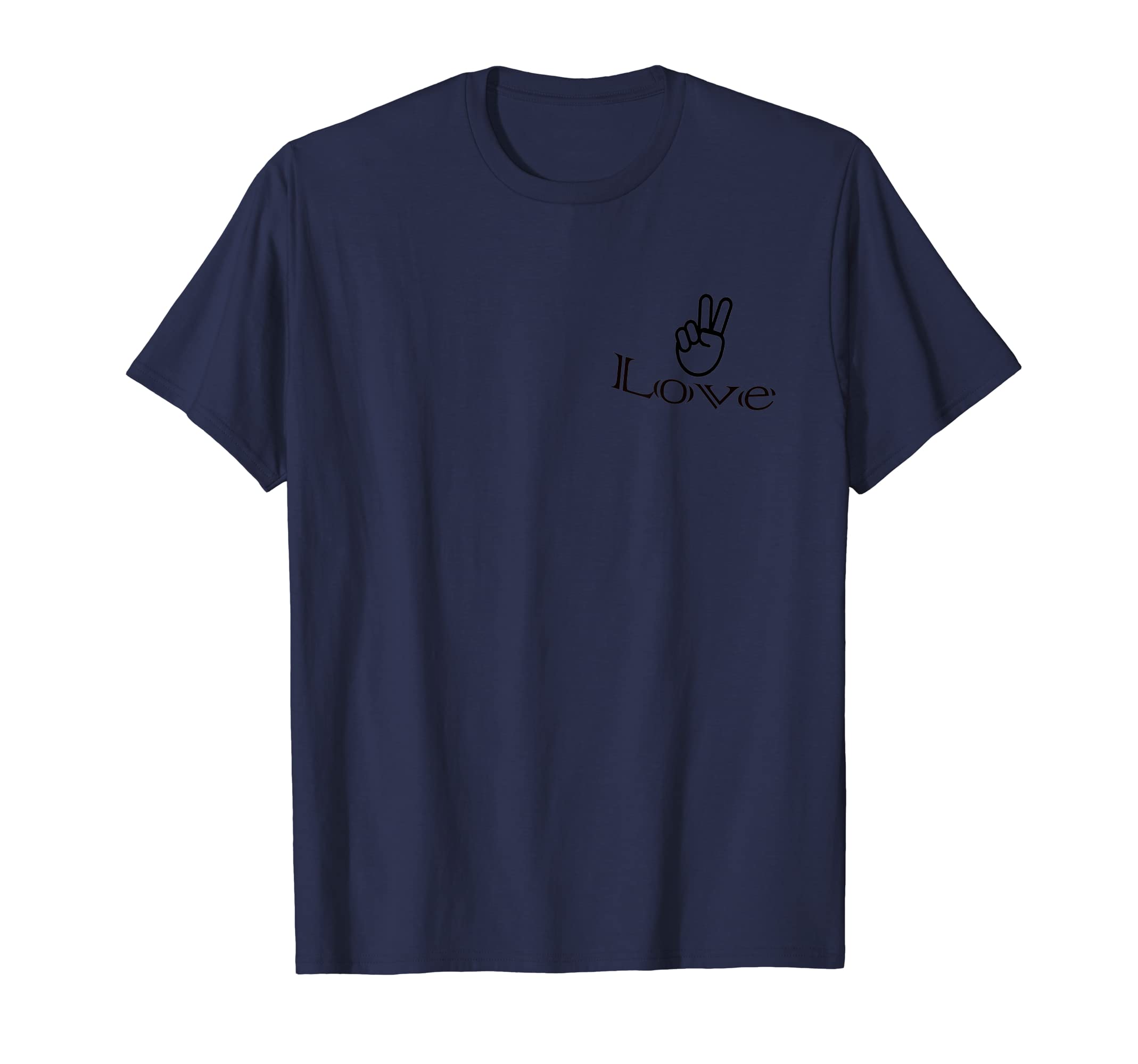 Two Finger Peace Sign Love T-Shirt - Custom Art Print for Adults - T-Shirt, Sweatshirt, Hoodie