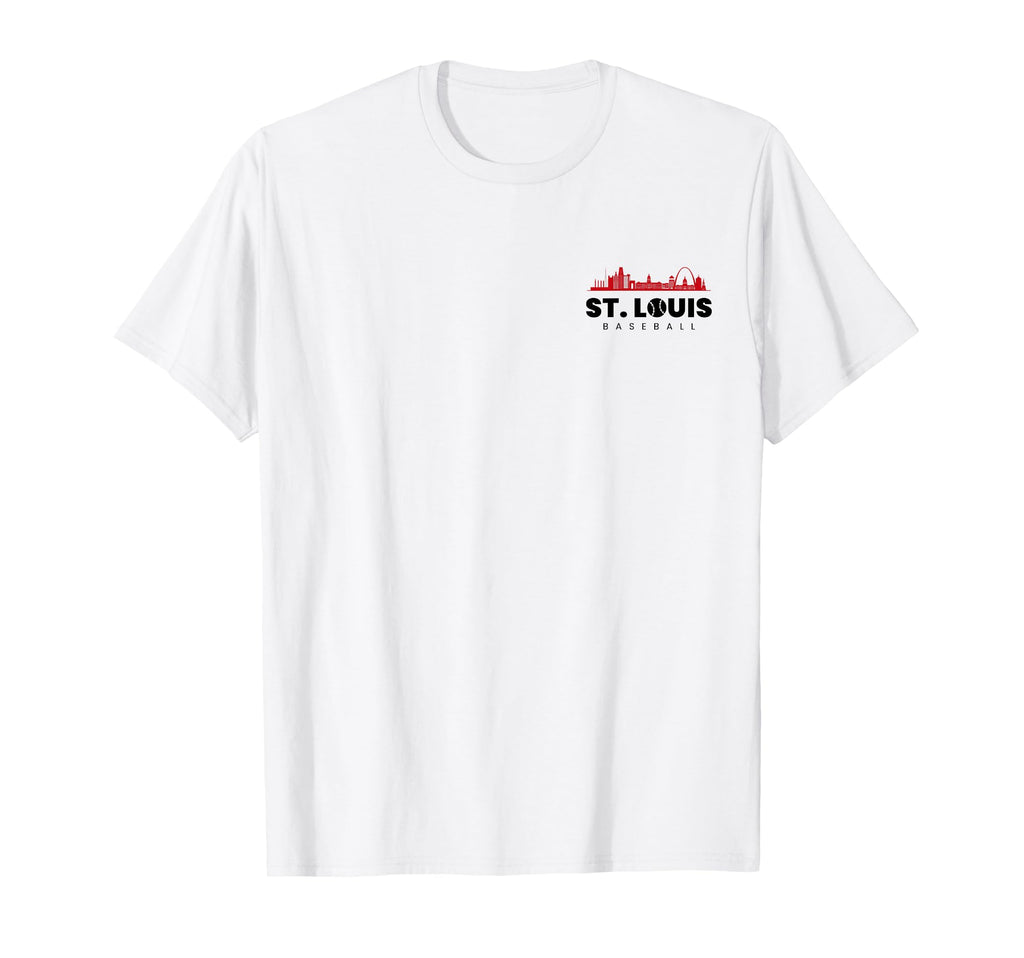 St Louis Baseball Minimalist City T-Shirt - Custom Art Print Unisex - T-Shirt, Sweatshirt, Hoodie