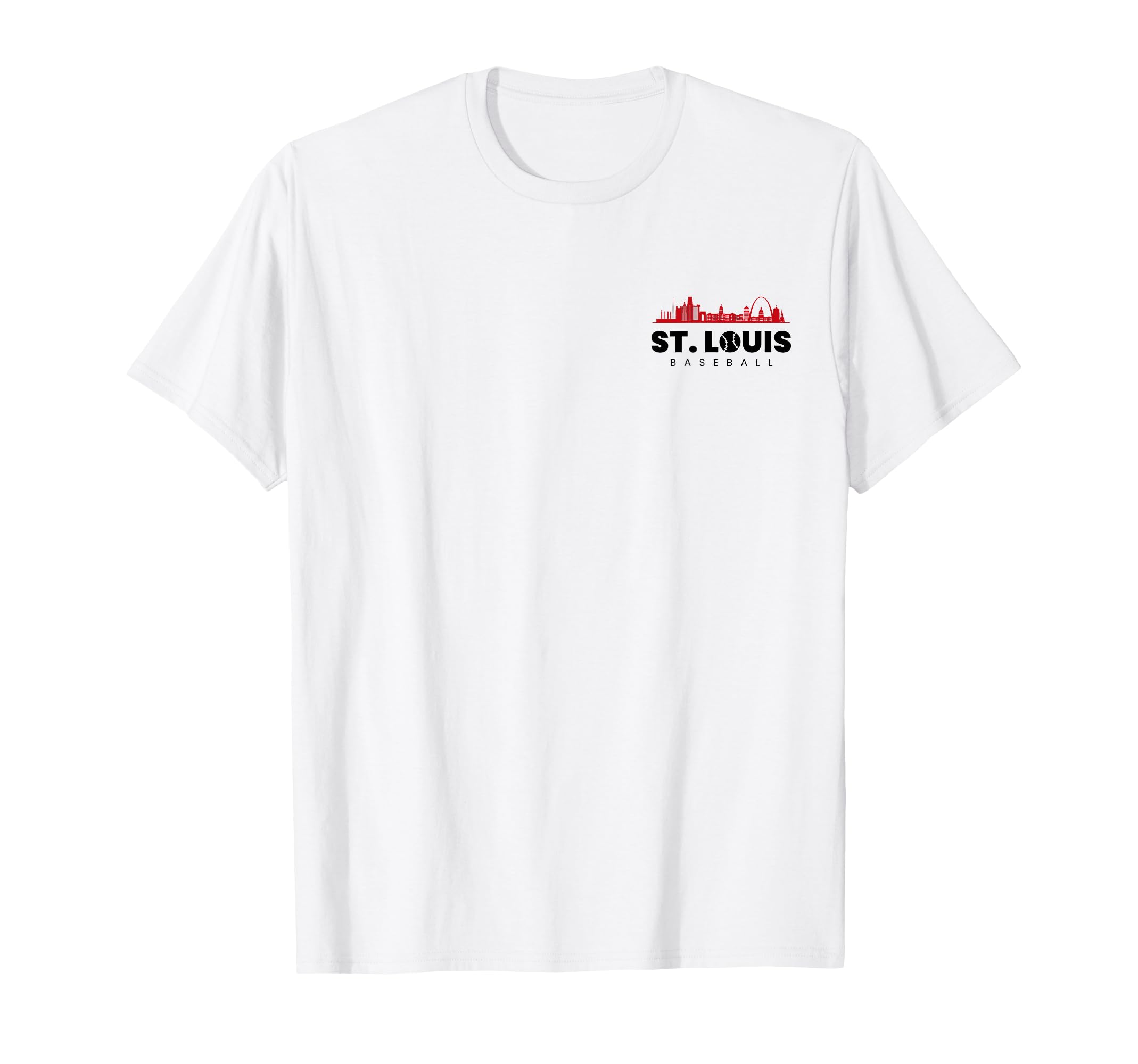St Louis Baseball Minimalist City T-Shirt - Custom Art Print Unisex - T-Shirt, Sweatshirt, Hoodie