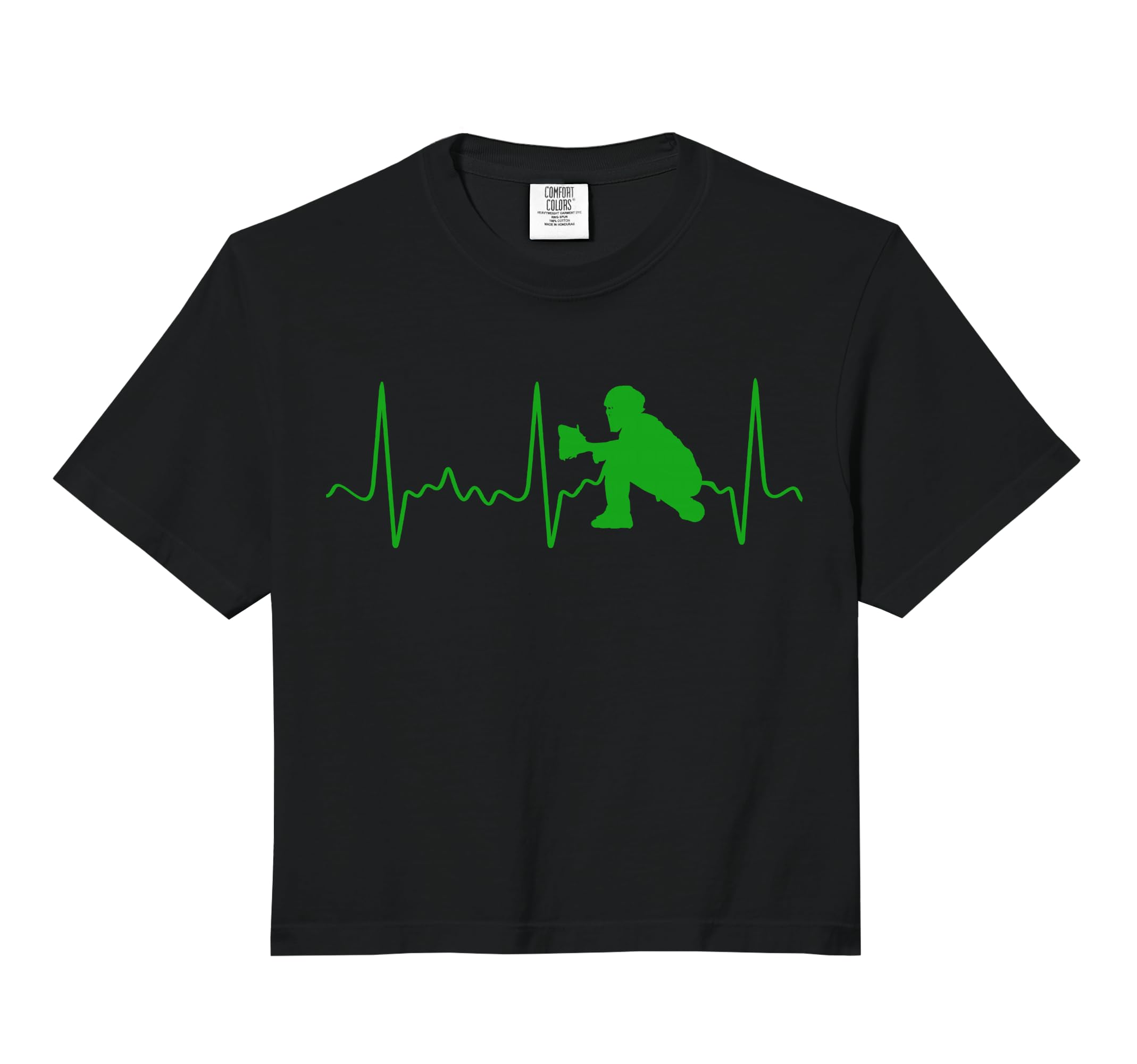Green Baseball Heartbeat Catcher Hoodie - Trendy Graphic for Adults - T-Shirt, Sweatshirt, Hoodie