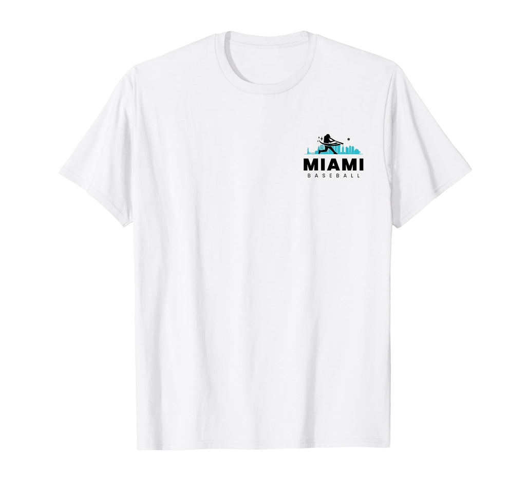Miami Baseball Minimalist Baseball T-Shirt - Streetwear Style for Adults - T-Shirt, Sweatshirt, Hoodie