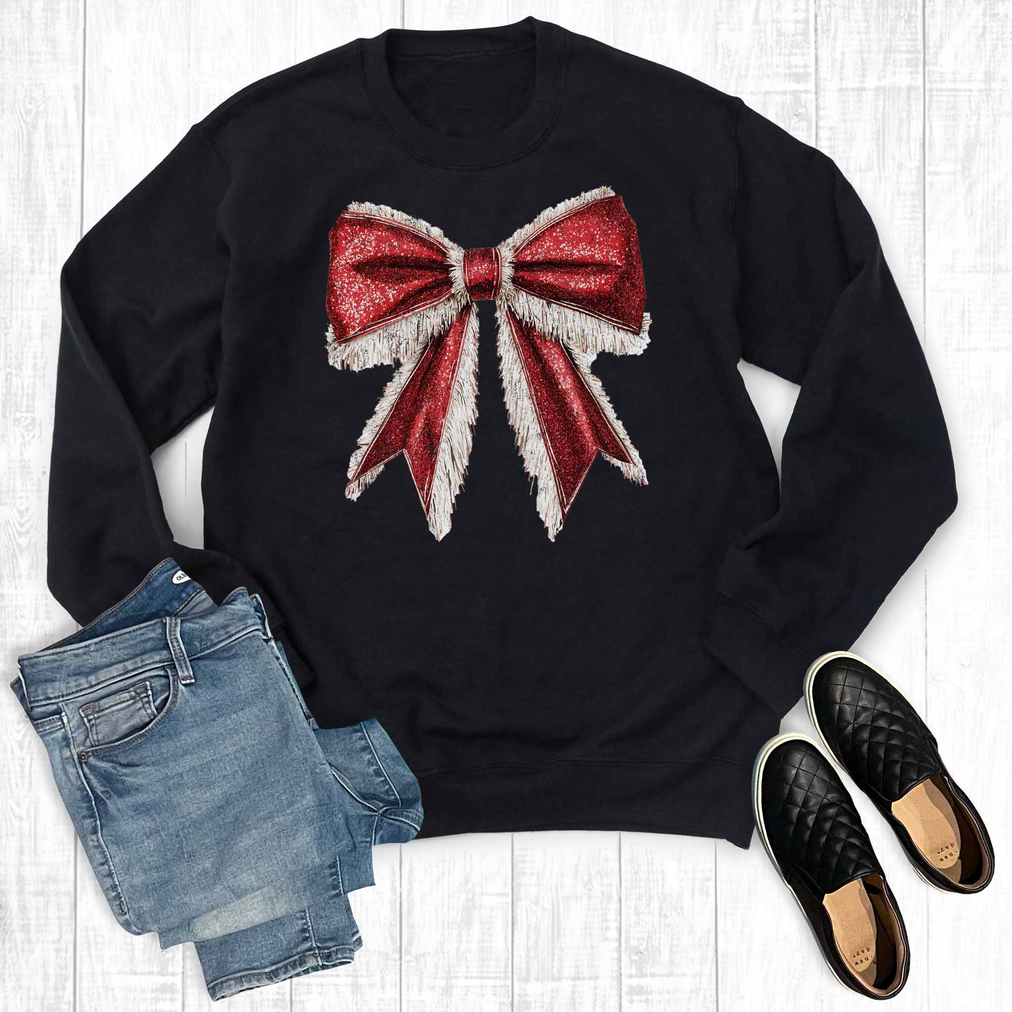 Christmas Santa Bow - Adult & Kids T-Shirts, Sweatshirts & Hoodies apparel design preview 1