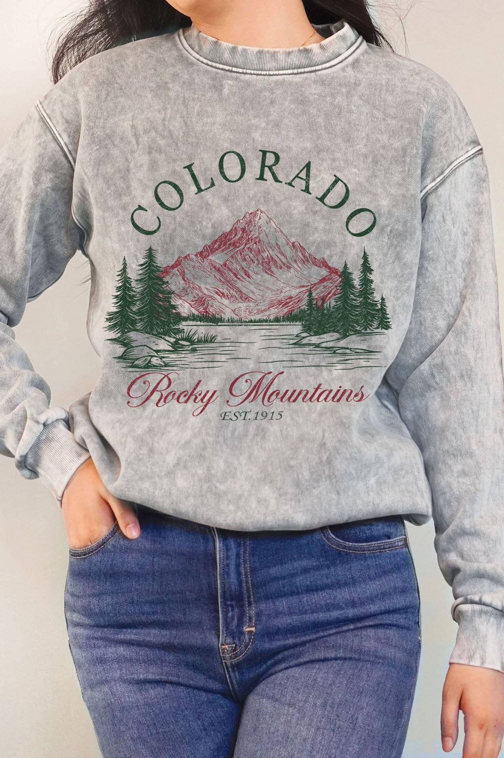 Colorado Rocky Mountains Mineral Graphic Brushed - Adult & Kids T-Shirts, Sweatshirts & Hoodies apparel design preview 1