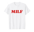 Milf Hot Mom Y2K Aesthetic White T-Shirt - Minimalist Print Men Women - T-Shirt, Sweatshirt, Hoodie