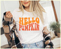Hello Pumpkin Cute Fall Spice Season - Adult & Kids T-Shirts, Sweatshirts & Hoodies apparel design preview 1