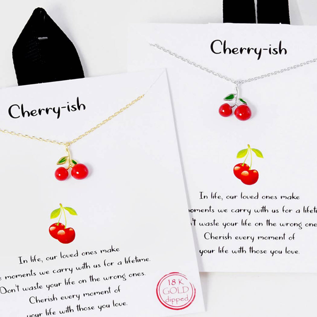 Cherry Figure Pendant Gold Dipped Necklace - Adult & Kids T-Shirts, Sweatshirts & Hoodies apparel design preview 1