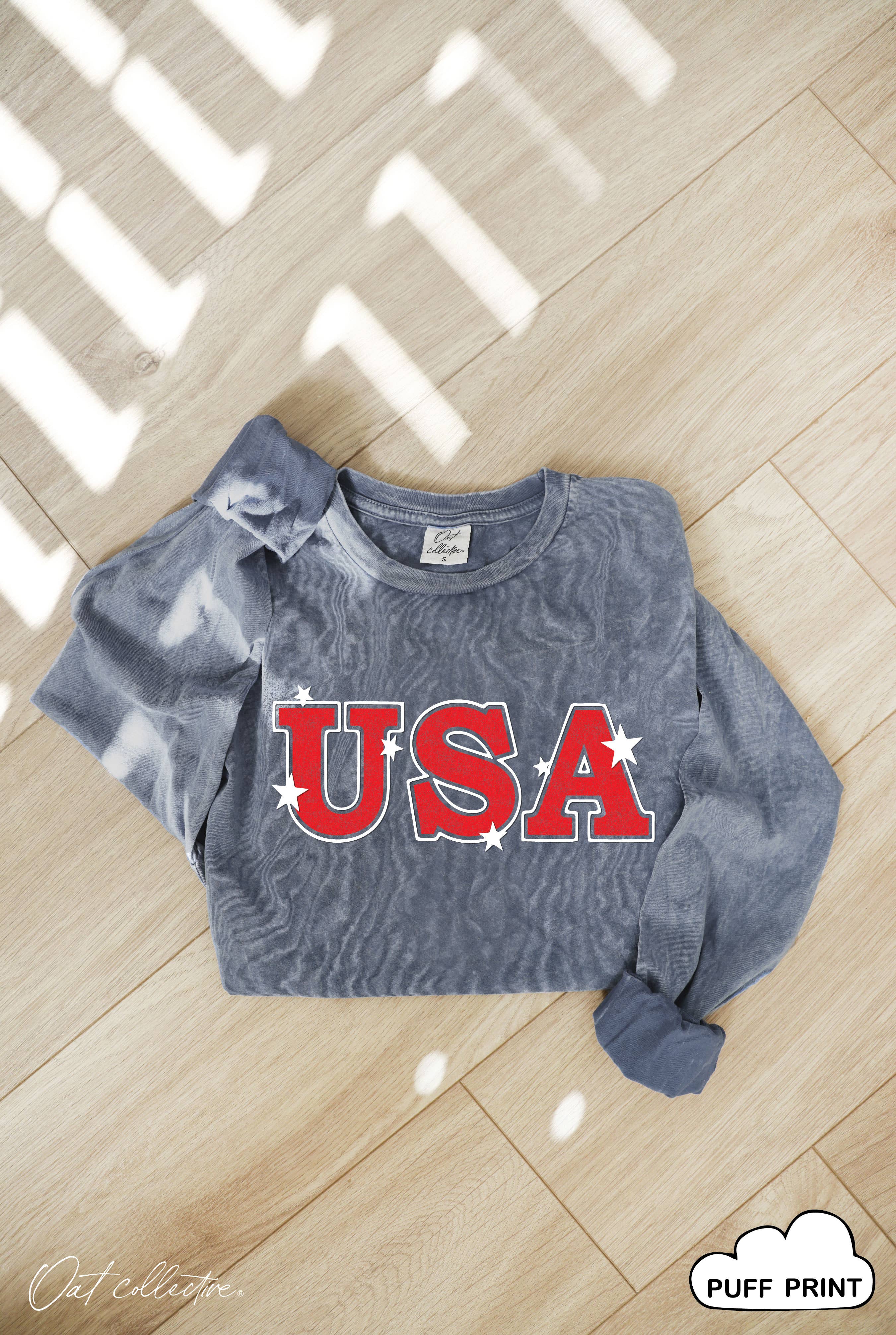 USA Puff Mineral Washed Graphic - Adult & Kids T-Shirts, Sweatshirts & Hoodies apparel design preview 1