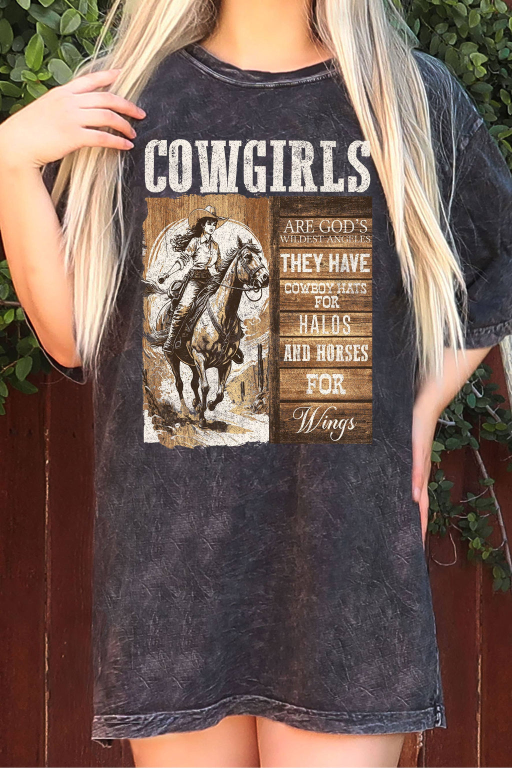 Riding Cowgirls Oversize Mineral Graphic - Adult & Kids T-Shirts, Sweatshirts & Hoodies apparel design preview 1