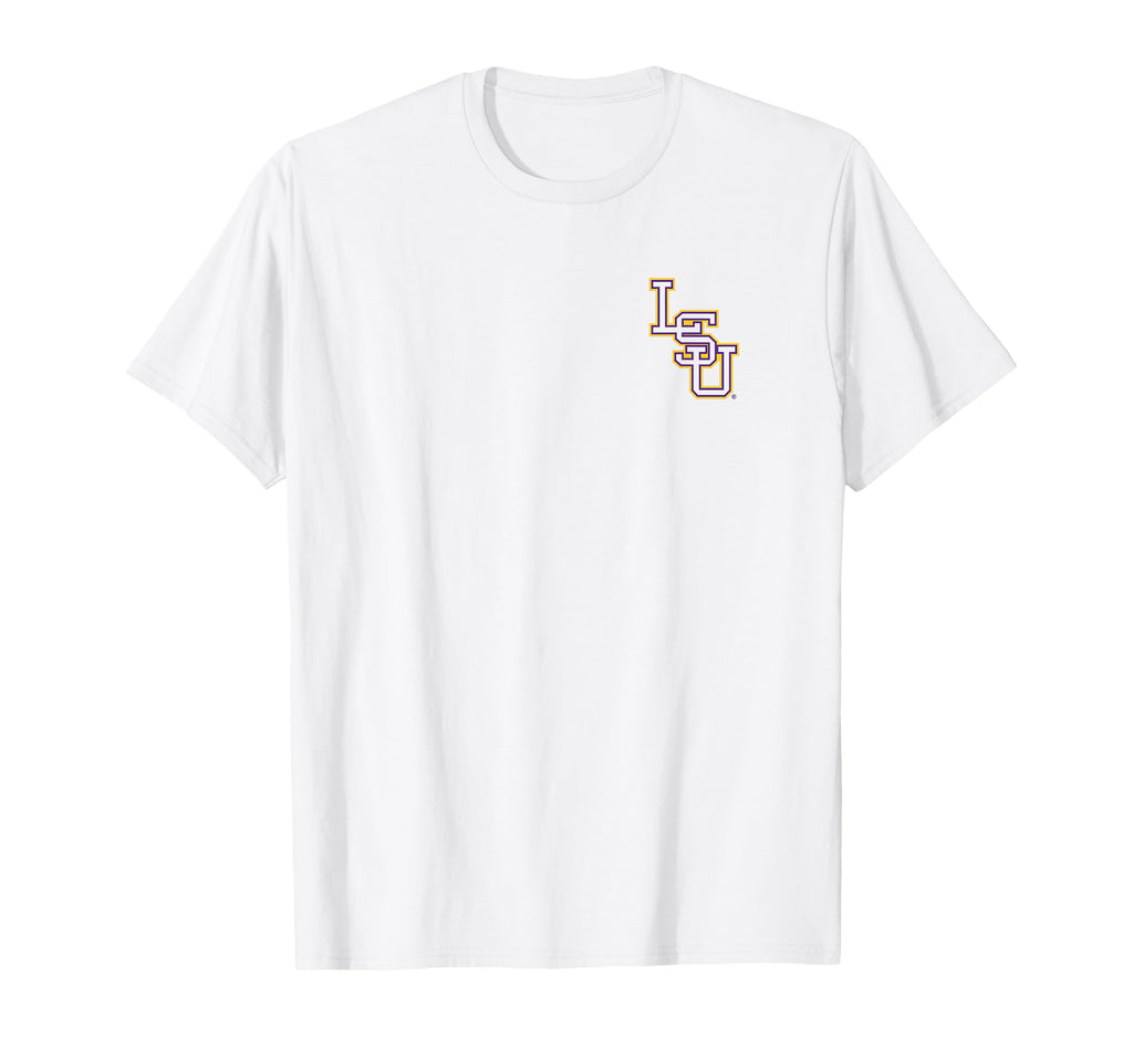 Lsu Tigers Front Back Baseball White T-Shirt - Custom Art Print for Adults - T-Shirt, Sweatshirt, Hoodie
