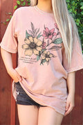 I Will Walk Faith Floral Mineral Oversize Graphic - Adult & Kids T-Shirts, Sweatshirts & Hoodies apparel design preview 1