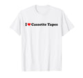 I Heart Cassette Tapes T-Shirt - Novelty Apparel Men Women - T-Shirt, Sweatshirt, Hoodie