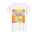 Womens Color Block Rainbow Stripes 80S T-Shirt - Fun Novelty Design Unisex - T-Shirt, Sweatshirt, Hoodie