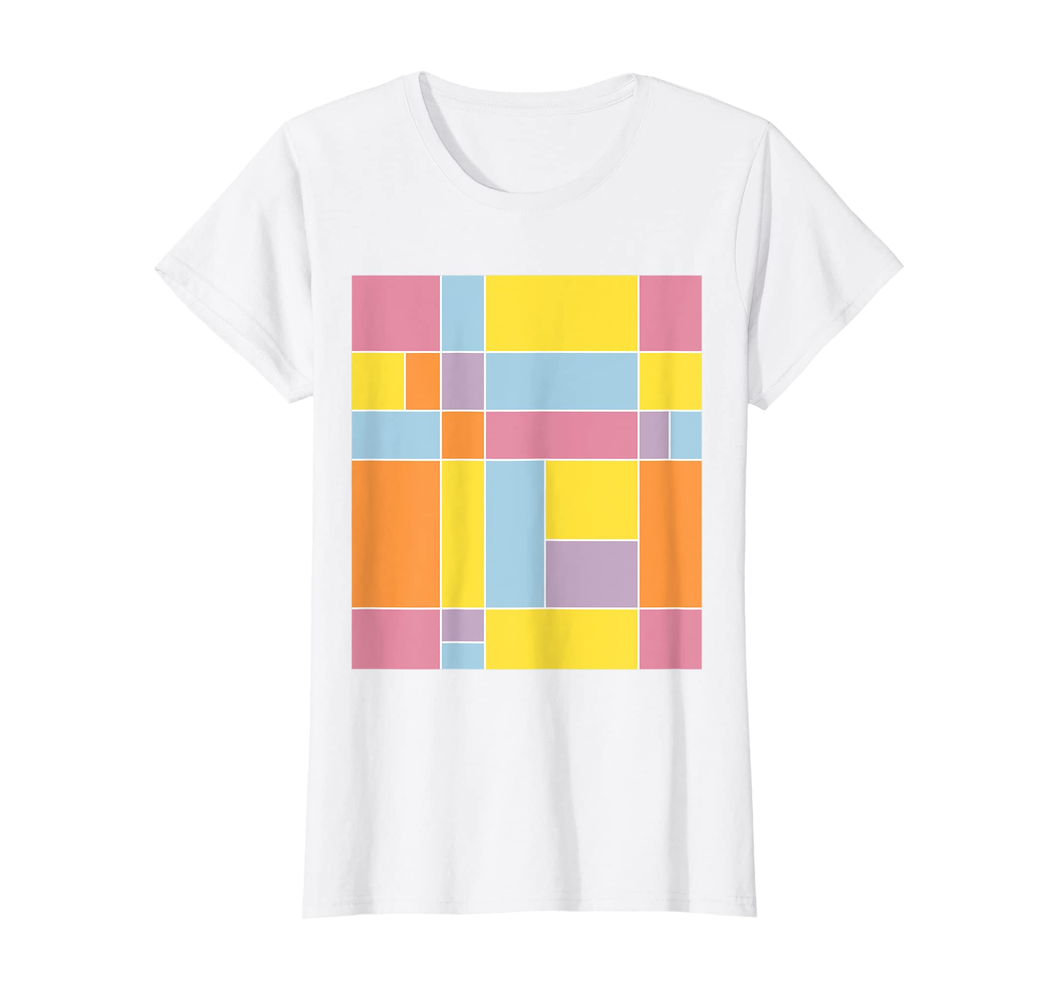 Womens Color Block Rainbow Stripes 80S T-Shirt - Fun Novelty Design Unisex - T-Shirt, Sweatshirt, Hoodie
