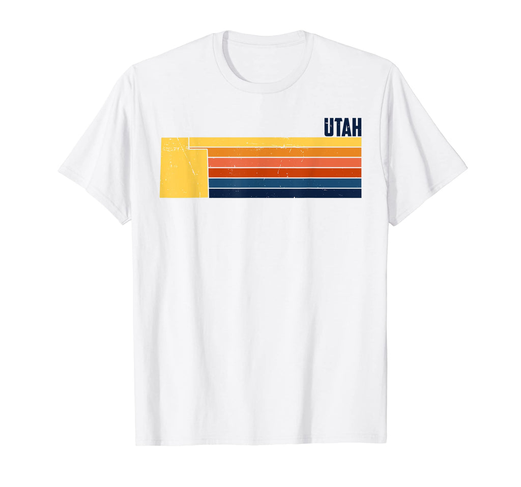 Utah Us State Map Stripes T-Shirt - Fun Novelty Design Men Women - T-Shirt, Sweatshirt, Hoodie