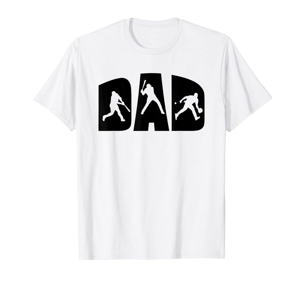 Mens Baseball Dad Daddy Softball T-Shirt - Custom Art Print for Adults - T-Shirt, Sweatshirt, Hoodie