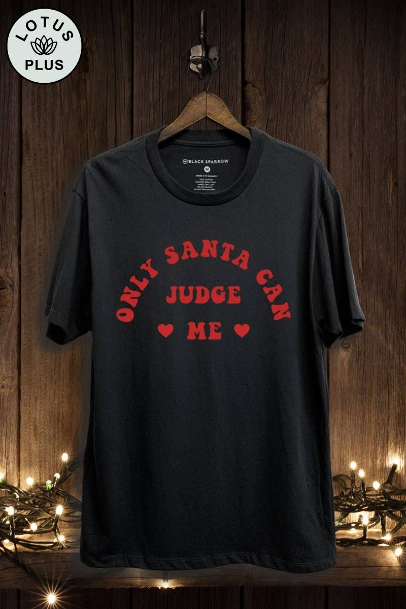 Only Santa Can Judge Me Graphic Top - Adult & Kids T-Shirts, Sweatshirts & Hoodies apparel design preview 1