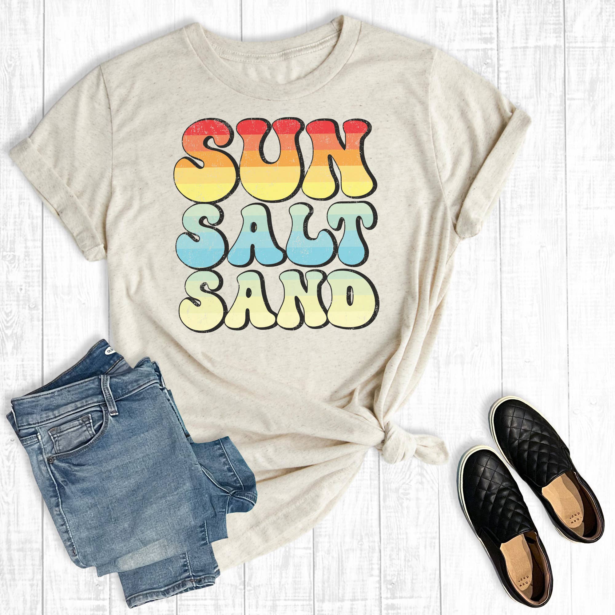 Summer Vacation Sun Salt Sand Graphic - Adult & Kids T-Shirts, Sweatshirts & Hoodies apparel design preview 1