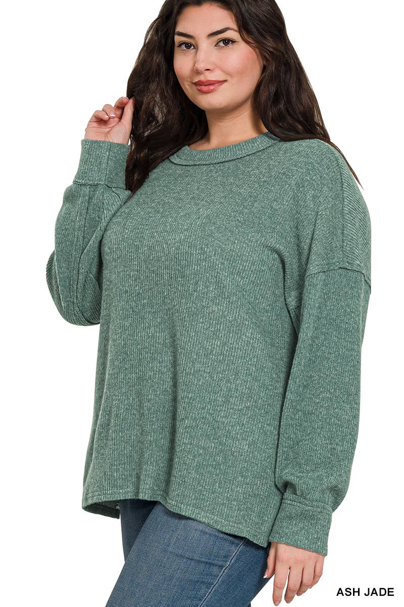 1014 Plus Brushed Ribbed Hacci Exposed Seam Drop - Adult & Kids T-Shirts, Sweatshirts & Hoodies apparel design preview 1
