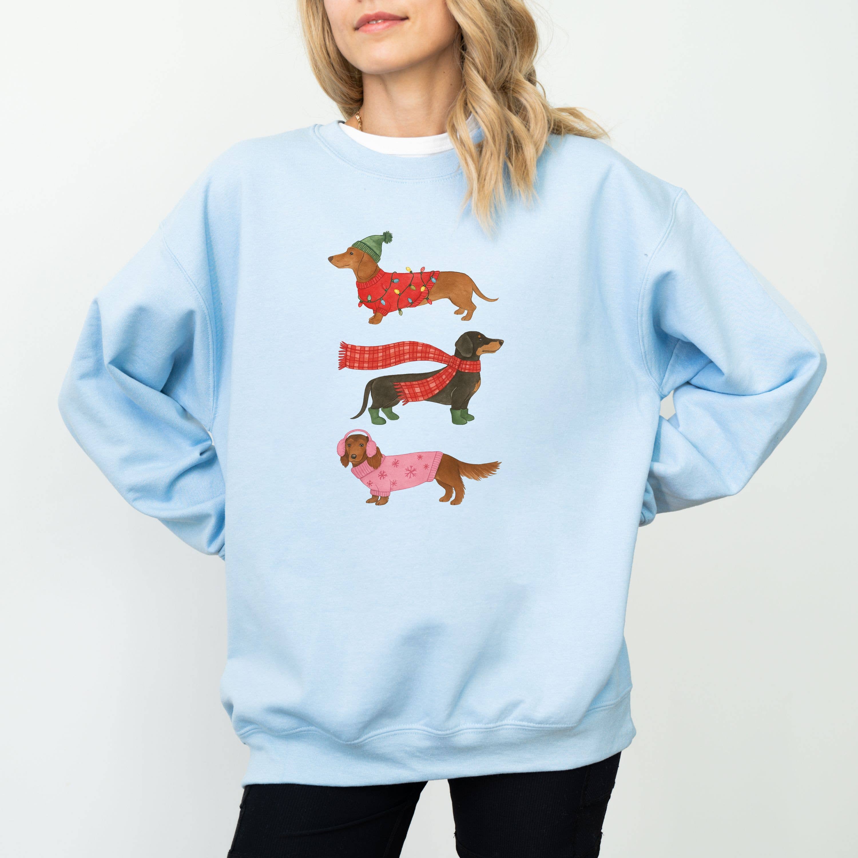 Christmas Dachshund - Adult & Kids T-Shirts, Sweatshirts & Hoodies apparel design preview 1