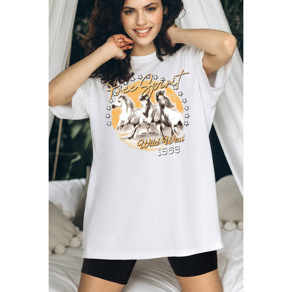 Free Spirit Wild West 1989 Boots Oversized - Adult & Kids T-Shirts, Sweatshirts & Hoodies apparel design preview 1
