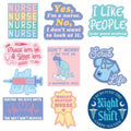 Nurse Stickers - Adult & Kids T-Shirts, Sweatshirts & Hoodies apparel design preview 1