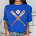 Sequin Bats and Baseball Patch Royal Everyday - Adult & Kids T-Shirts, Sweatshirts & Hoodies apparel design preview 1
