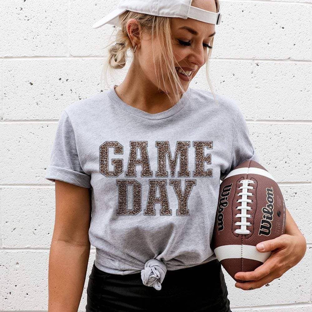 Gameday Leopard Print Gray - Adult & Kids T-Shirts, Sweatshirts & Hoodies apparel design preview 1