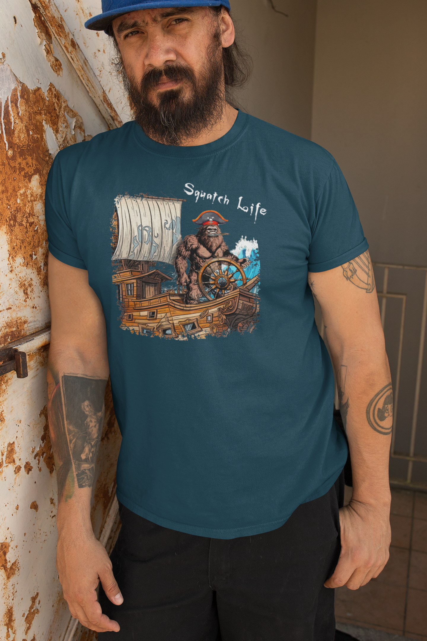 Squatch Life Pirate Bigfoot - Adult & Kids T-Shirts, Sweatshirts & Hoodies apparel design preview 1