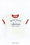 United States of America Toddler Ringer Graphic Top - Adult & Kids T-Shirts, Sweatshirts & Hoodies apparel design preview 1