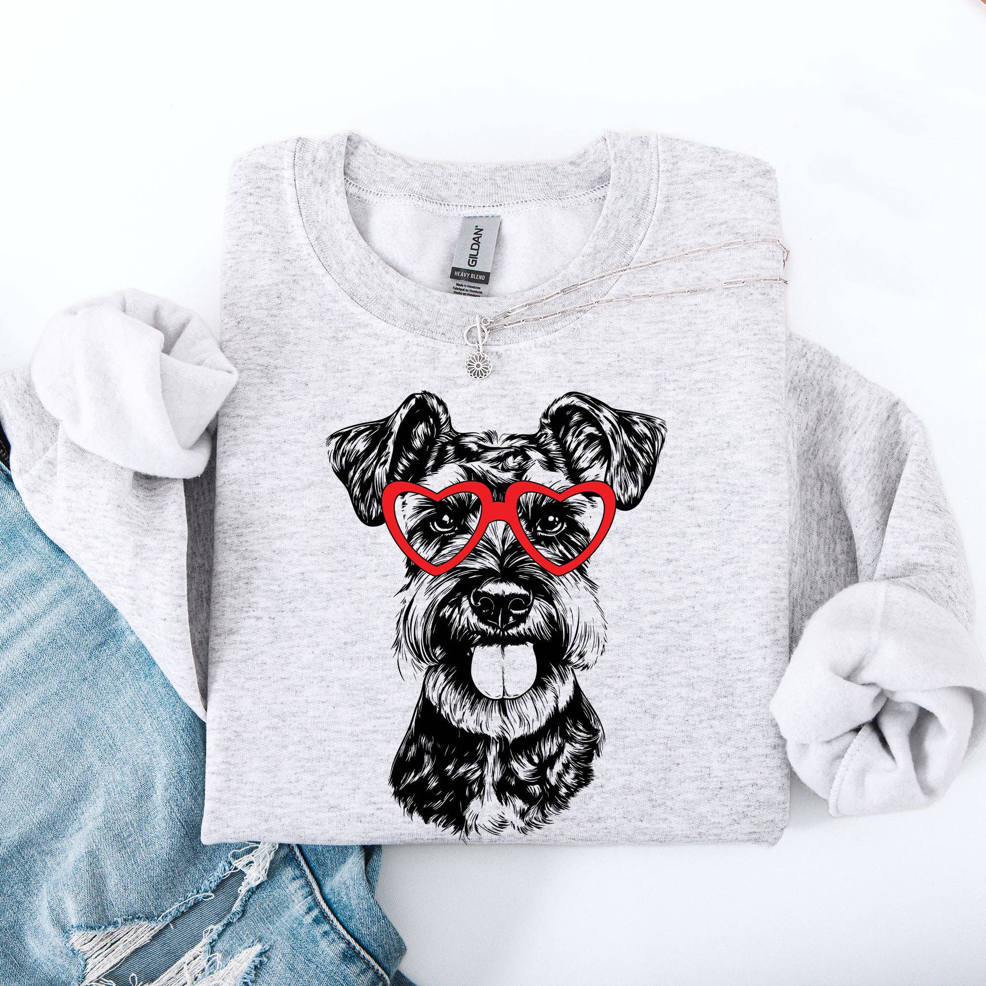 Schnauzer, Pet, Dog Breed, Valentine's - Adult & Kids T-Shirts, Sweatshirts & Hoodies apparel design preview 1