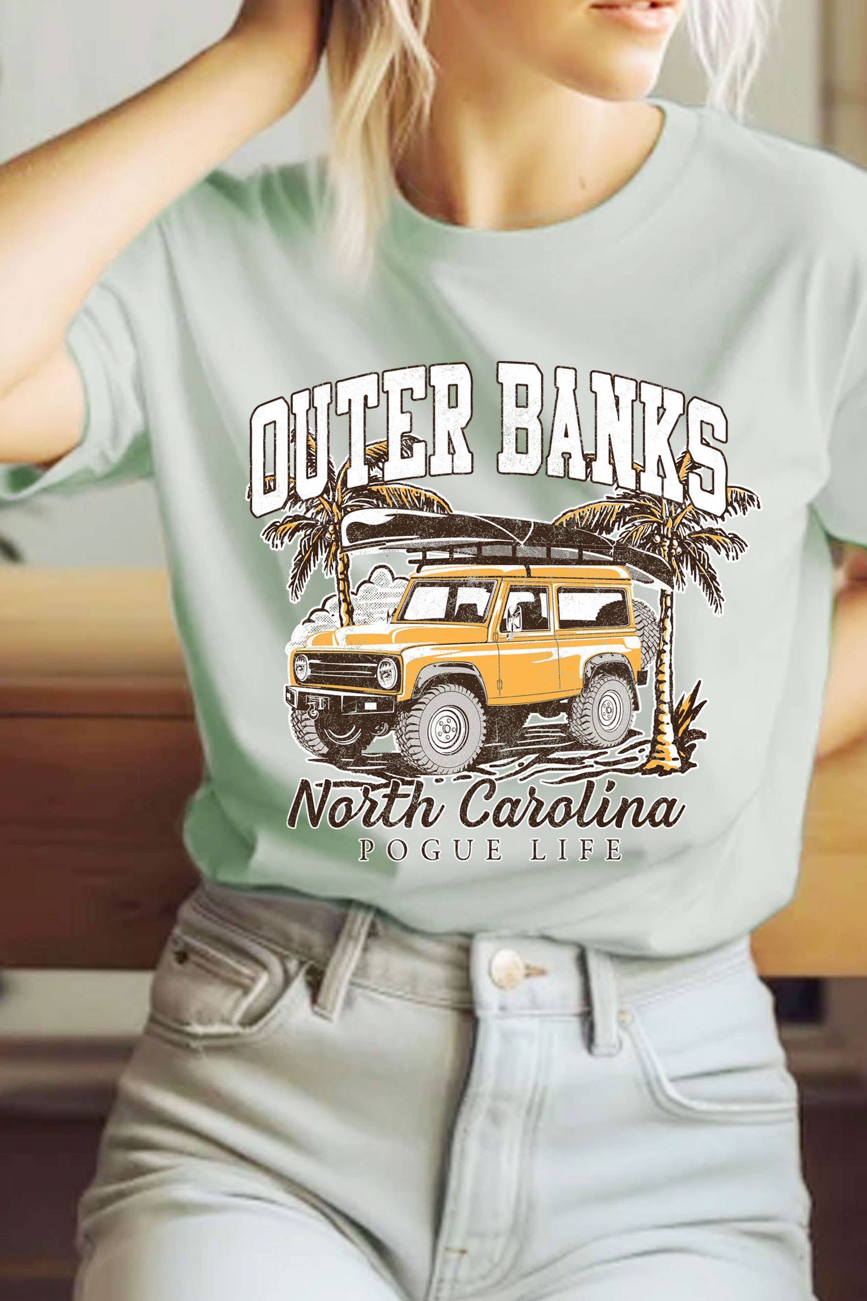 Outer Banks Beach Graphic - Adult & Kids T-Shirts, Sweatshirts & Hoodies apparel design preview 1