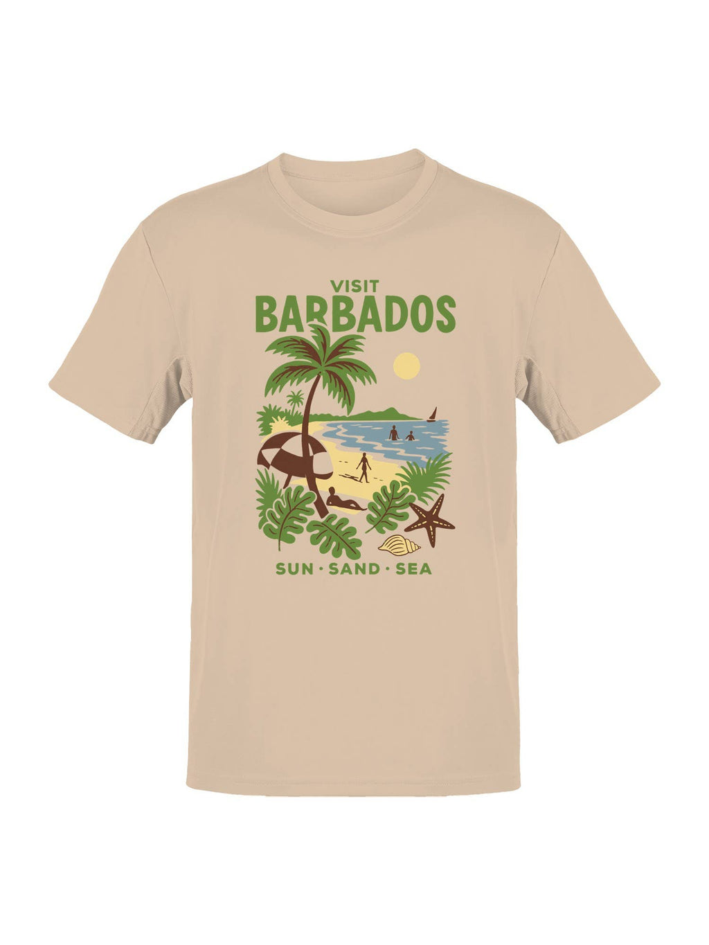 Visit Barbados: Sun, Sand, Sea Men's - Adult & Kids T-Shirts, Sweatshirts & Hoodies apparel design preview 1