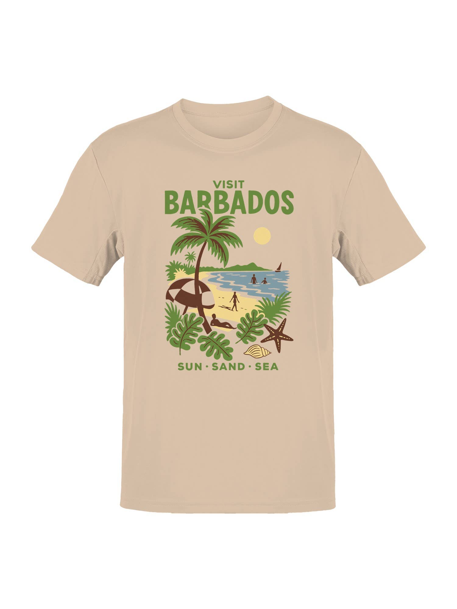 Visit Barbados: Sun, Sand, Sea Men's - Adult & Kids T-Shirts, Sweatshirts & Hoodies apparel design preview 1