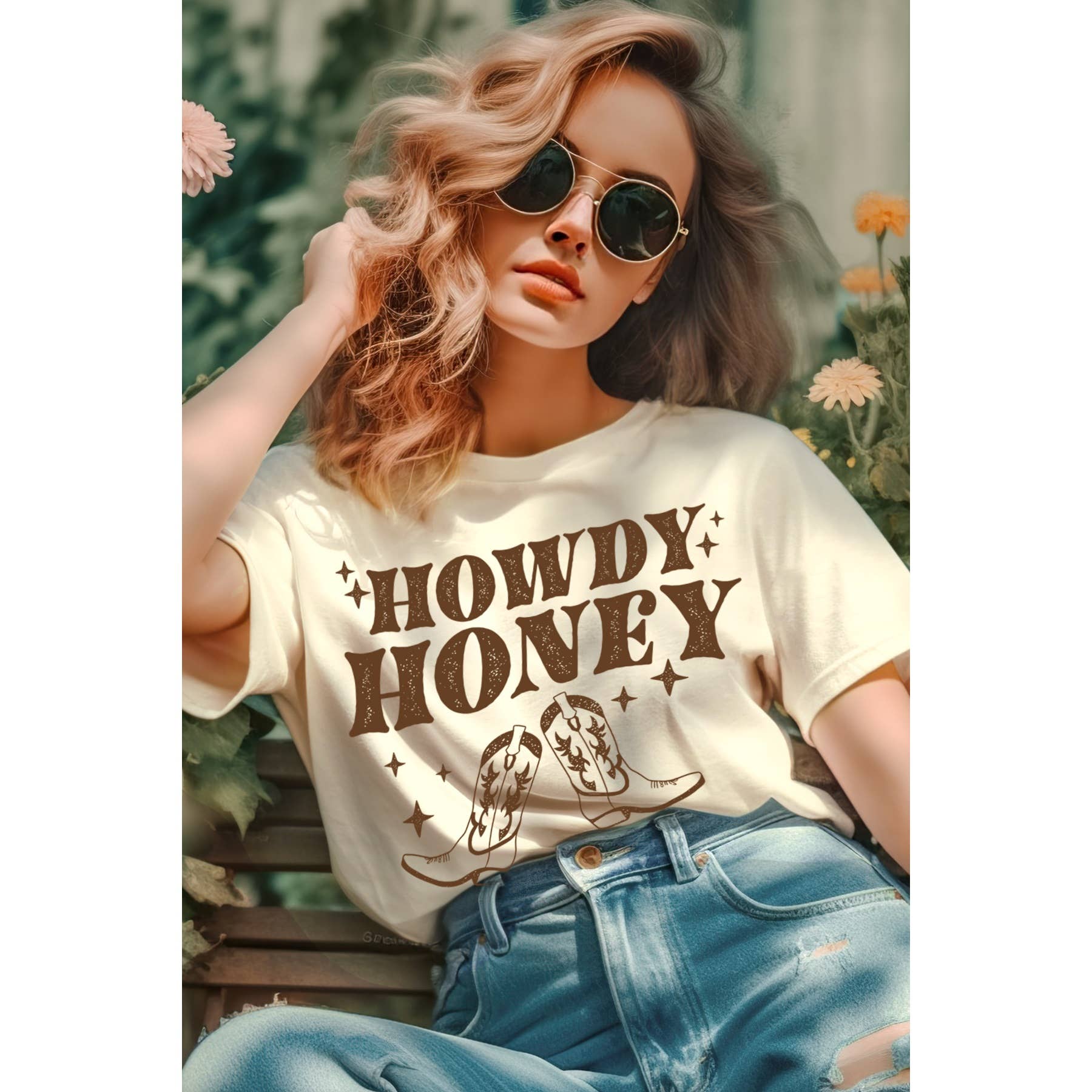 Howdy Honey Cowboots - Adult & Kids T-Shirts, Sweatshirts & Hoodies apparel design preview 1