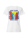 Colorful New York Cityscape Art Women's - Adult & Kids T-Shirts, Sweatshirts & Hoodies apparel design preview 1