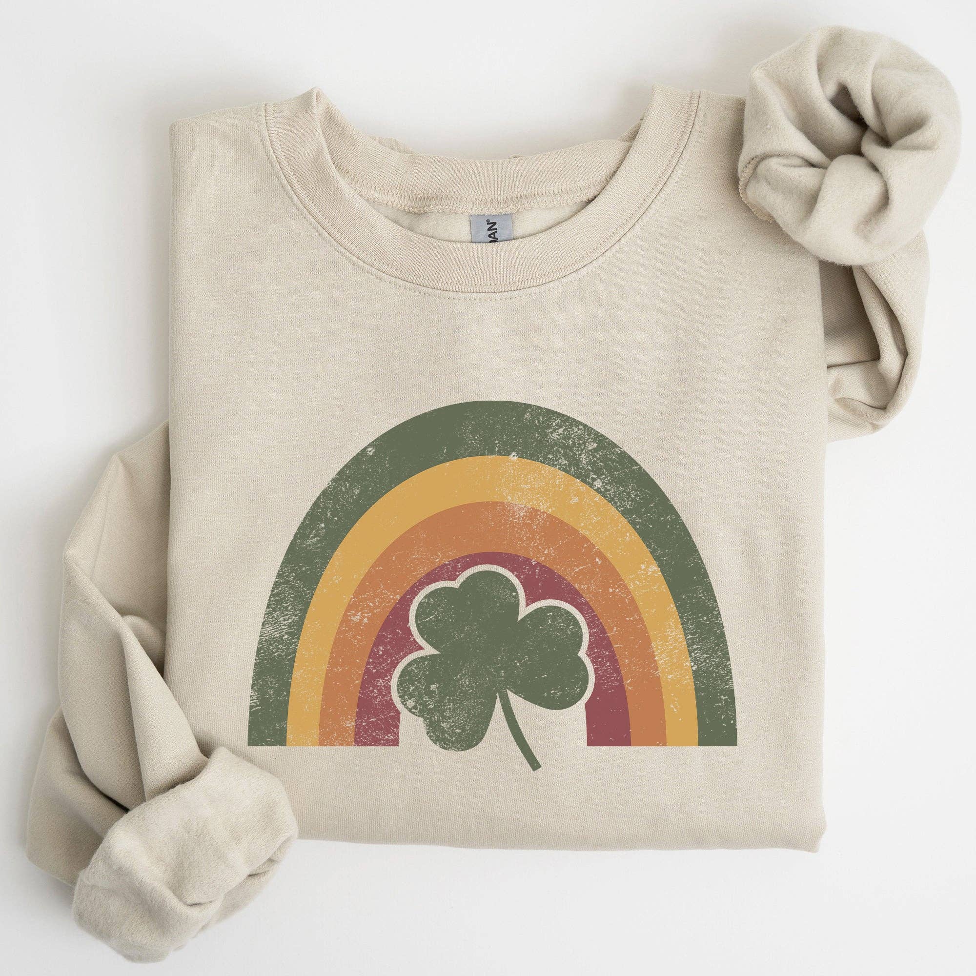 Vintage, Irish, Rainbow, Lucky, St Patrick's Day, - Adult & Kids T-Shirts, Sweatshirts & Hoodies apparel design preview 1