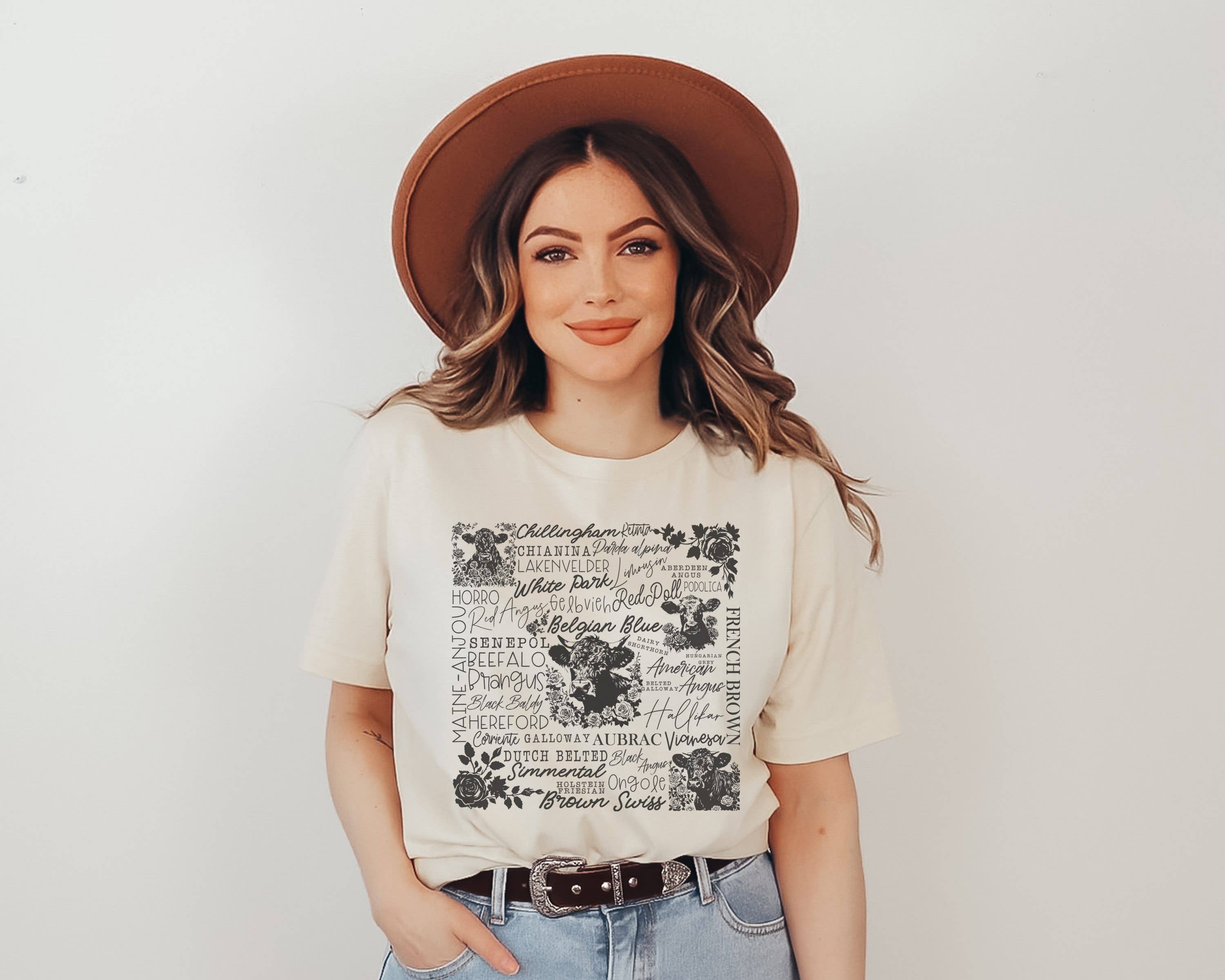 Cow Subway Art Graphic Farm Western Wear - Adult & Kids T-Shirts, Sweatshirts & Hoodies apparel design preview 1