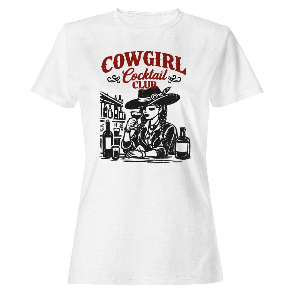 Cowgirl Cocktail Club Women's White - Adult & Kids T-Shirts, Sweatshirts & Hoodies apparel design preview 1